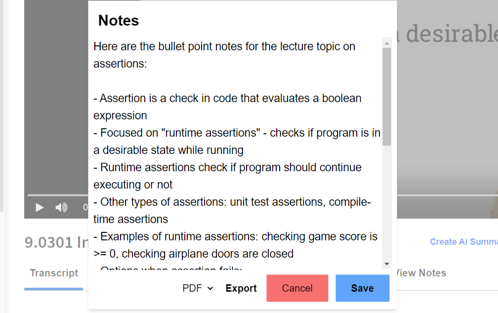 A browser extension generating Coursera video summaries and saves it to Notion