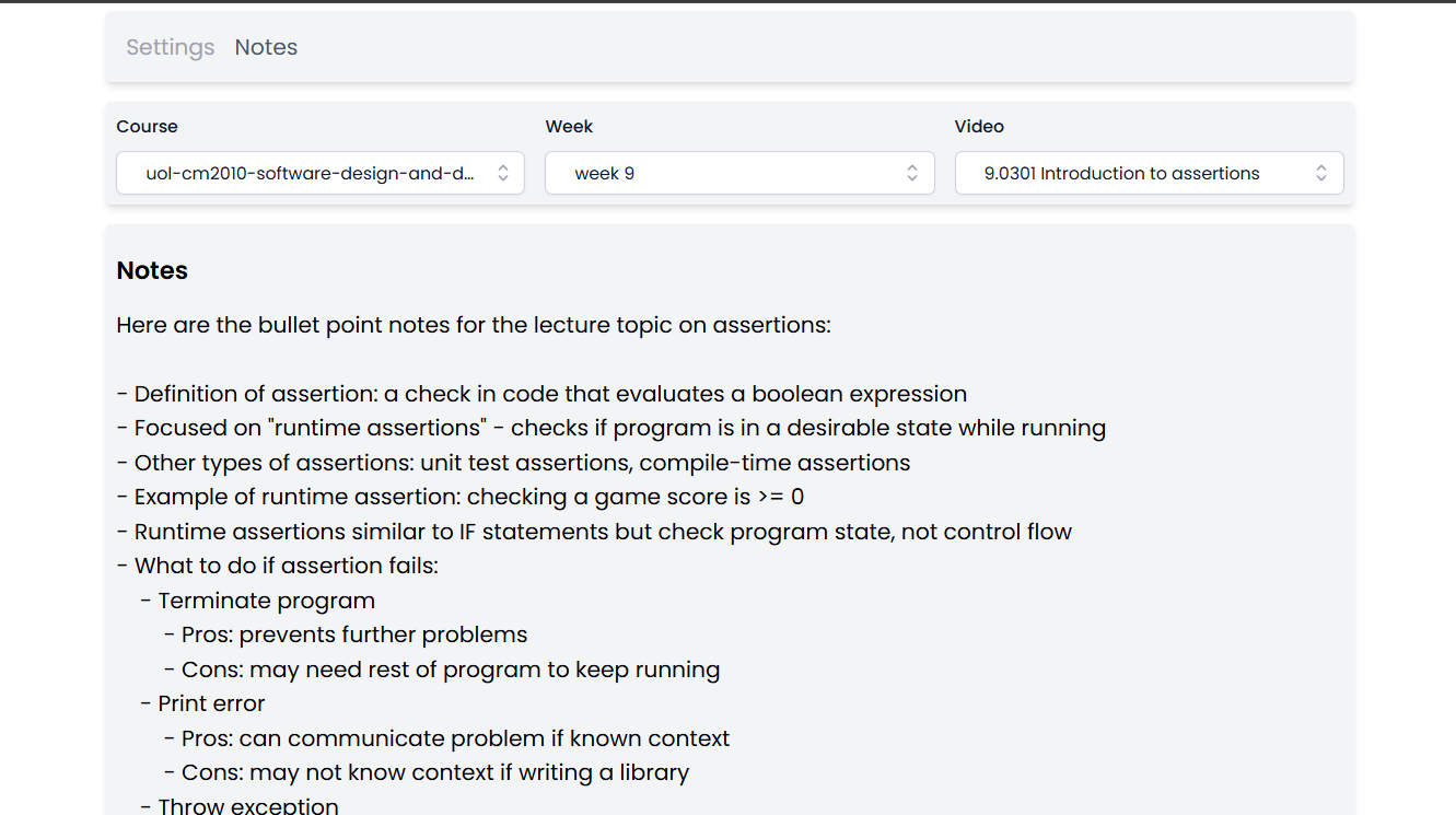 A browser extension generating Coursera video summaries and saves it to Notion