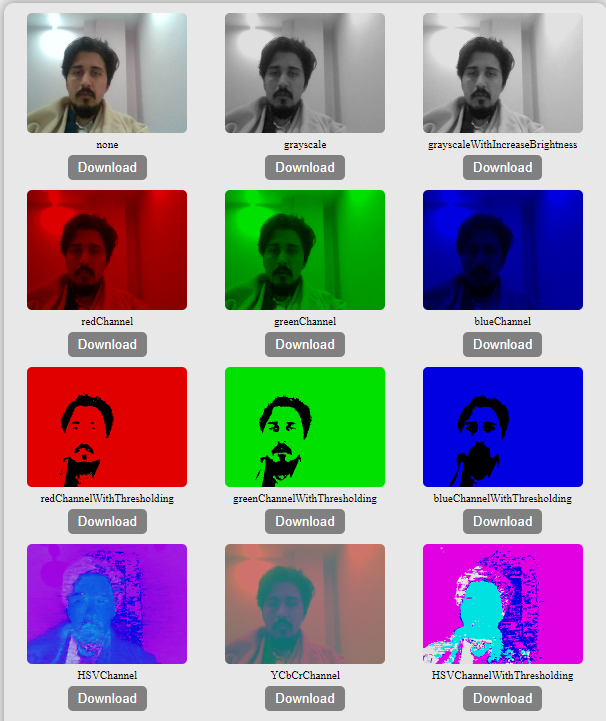 Image filter with face detection