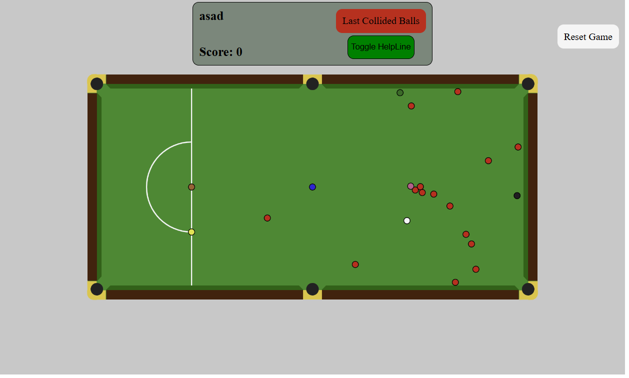 Snooker table simulation Image